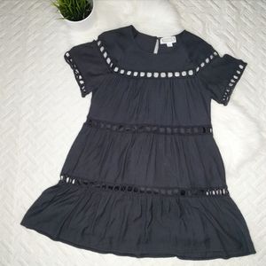 {Loveriche} Black Dress with large eyelet detail